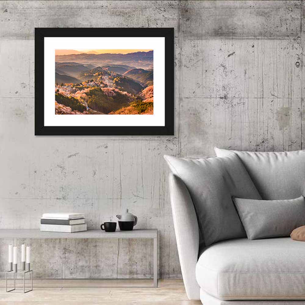 Mount Yoshino Cherry Blossom Valley Wall Art