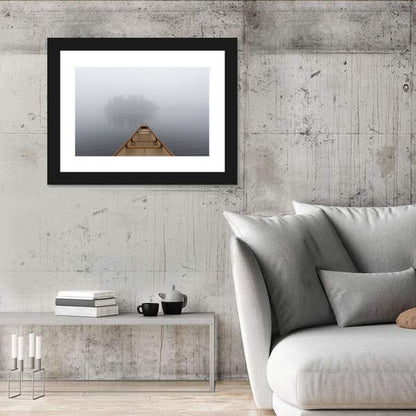 Canoe on Misty Ontario Lake Wall Art