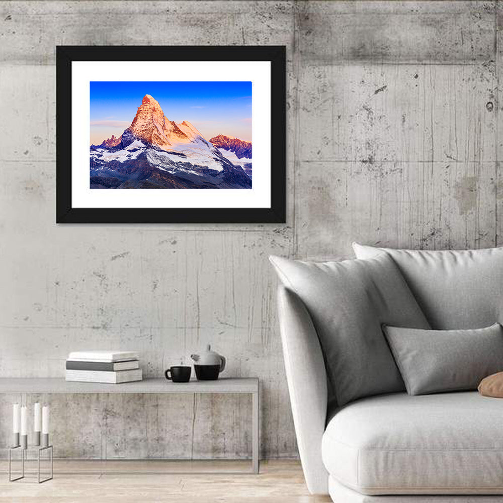 Matterhorn Sunrise Wall Art in a room, landscape
