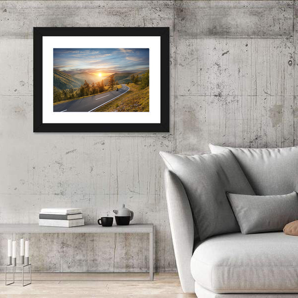 Alpine Highway at Golden Hour Wall Art