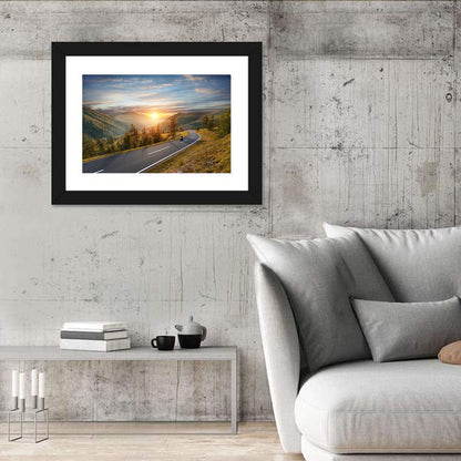 Alpine Highway at Golden Hour Wall Art
