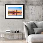 Mobile Alabama Sunset Skyline Wall Art