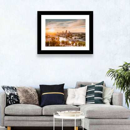 Vilnius Skyline at Golden Hour Wall Art