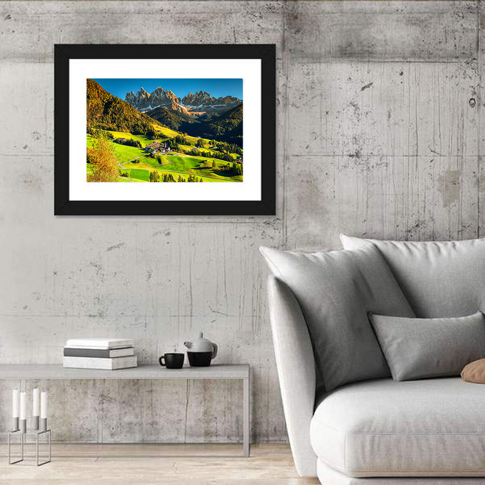 Santa Maddalena, Val Di Funes Wall Art in a room, landscape