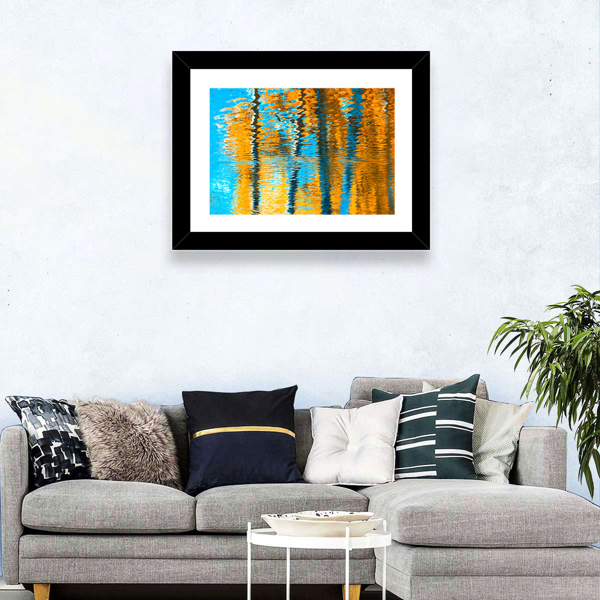 Blue Autumn Reflection Wall Art