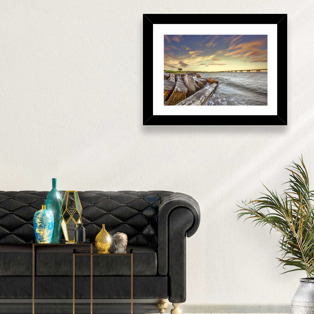 Nassau County Causeway at Sunset Wall Art in a room, landscape