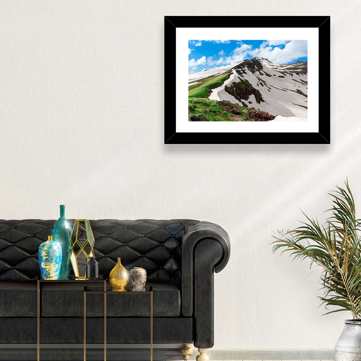 Mount Aragats Ridge Wall Art in a room, landscape
