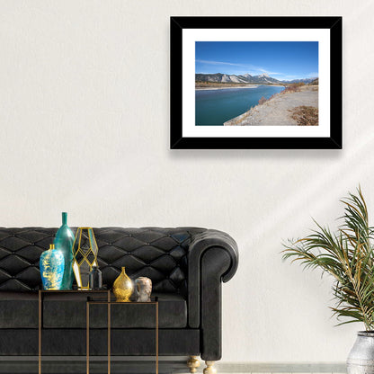 Mount Aeolus Over Athabasca Riverbank Wall Art