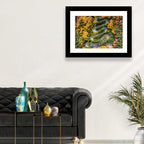 Autumn Winding Forest Road Wall Art