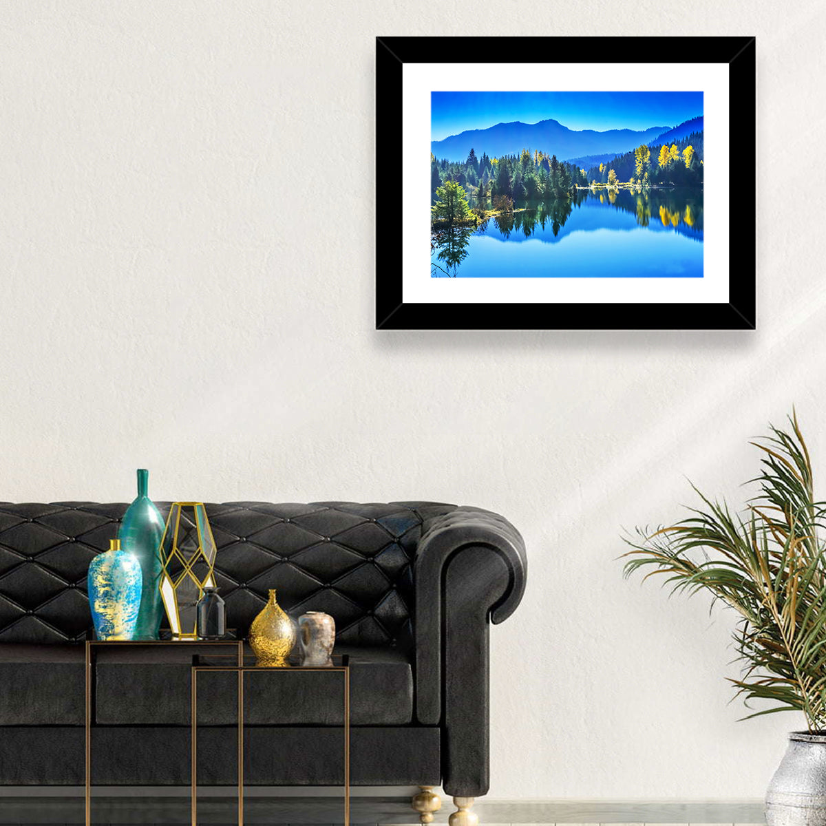 Gold Lake Reflection Wall Art