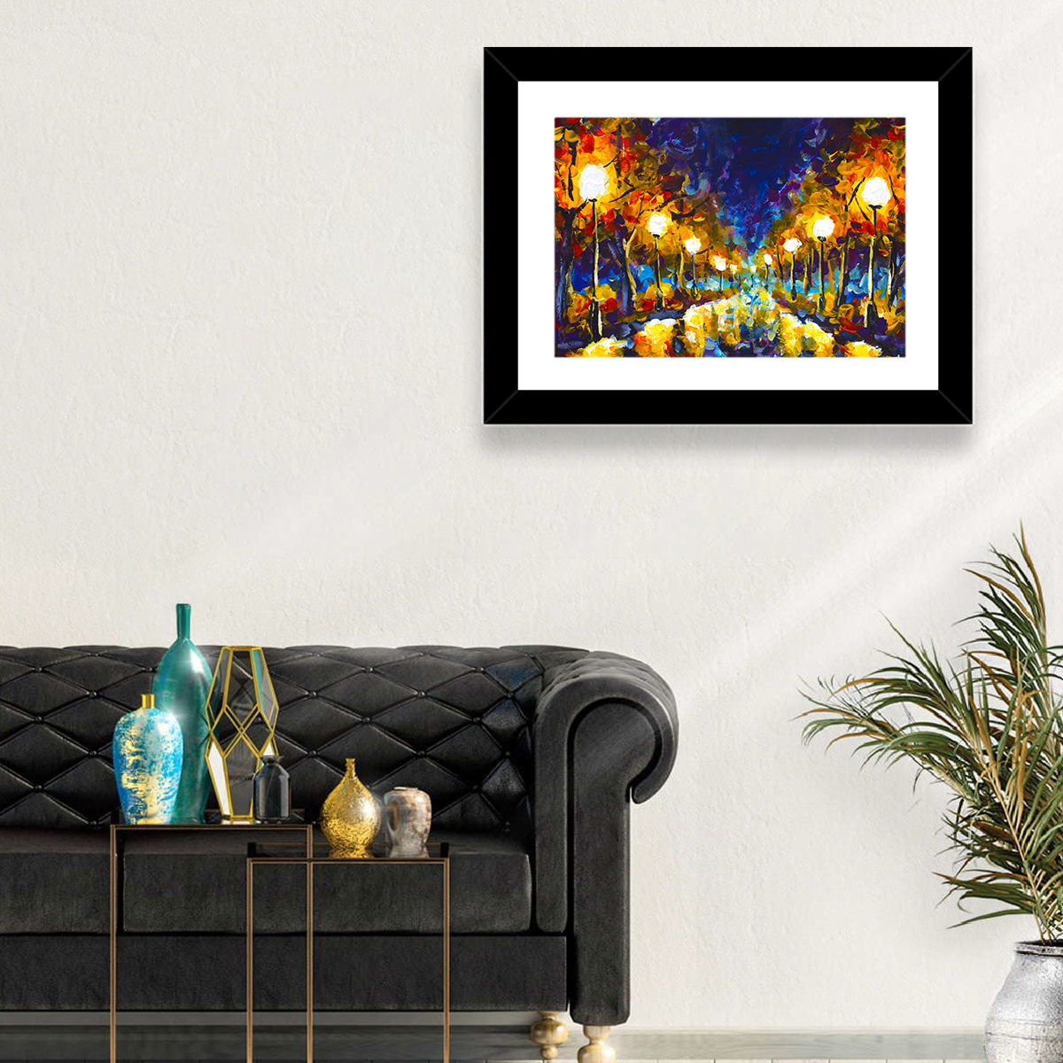 Autumn Evening Park Path Wall Art