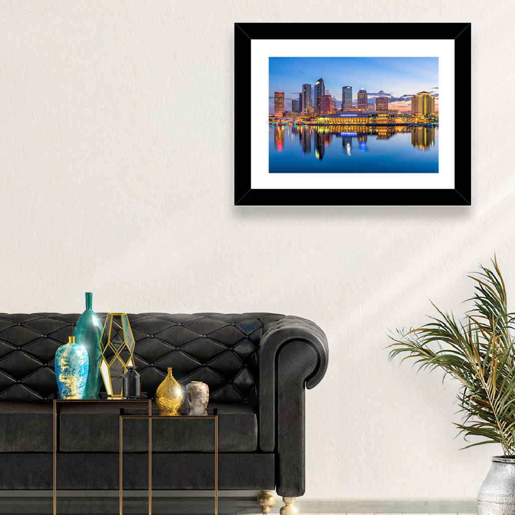 Tampa Twilight Skyline Wall Art