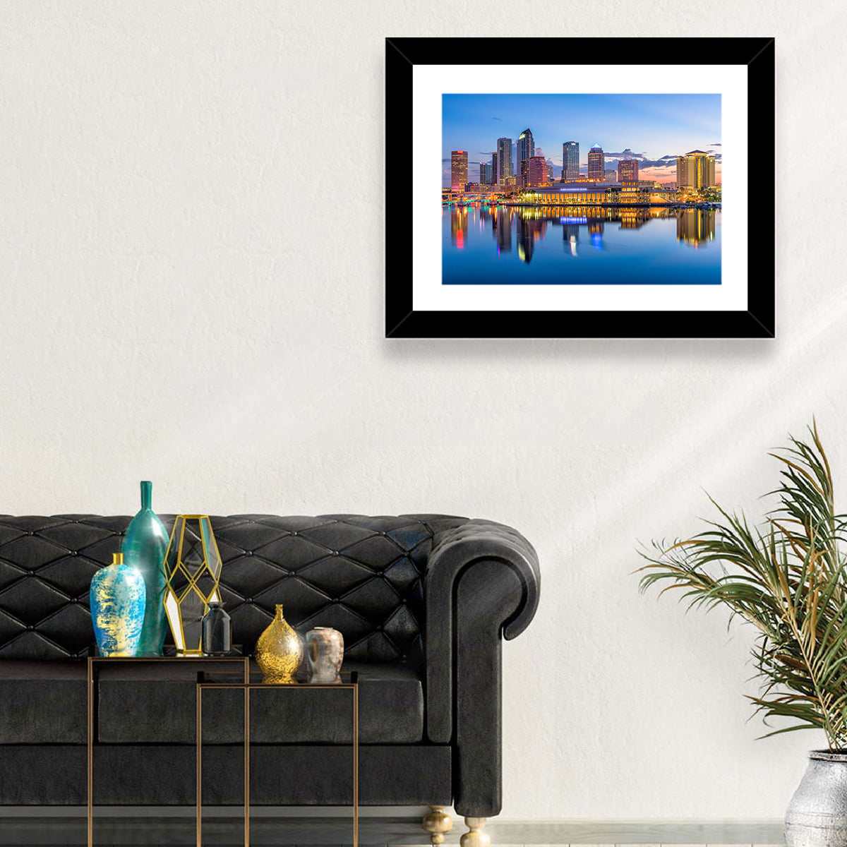 Tampa Twilight Skyline Wall Art