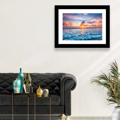 Sunburst Ocean Wave Wall Art