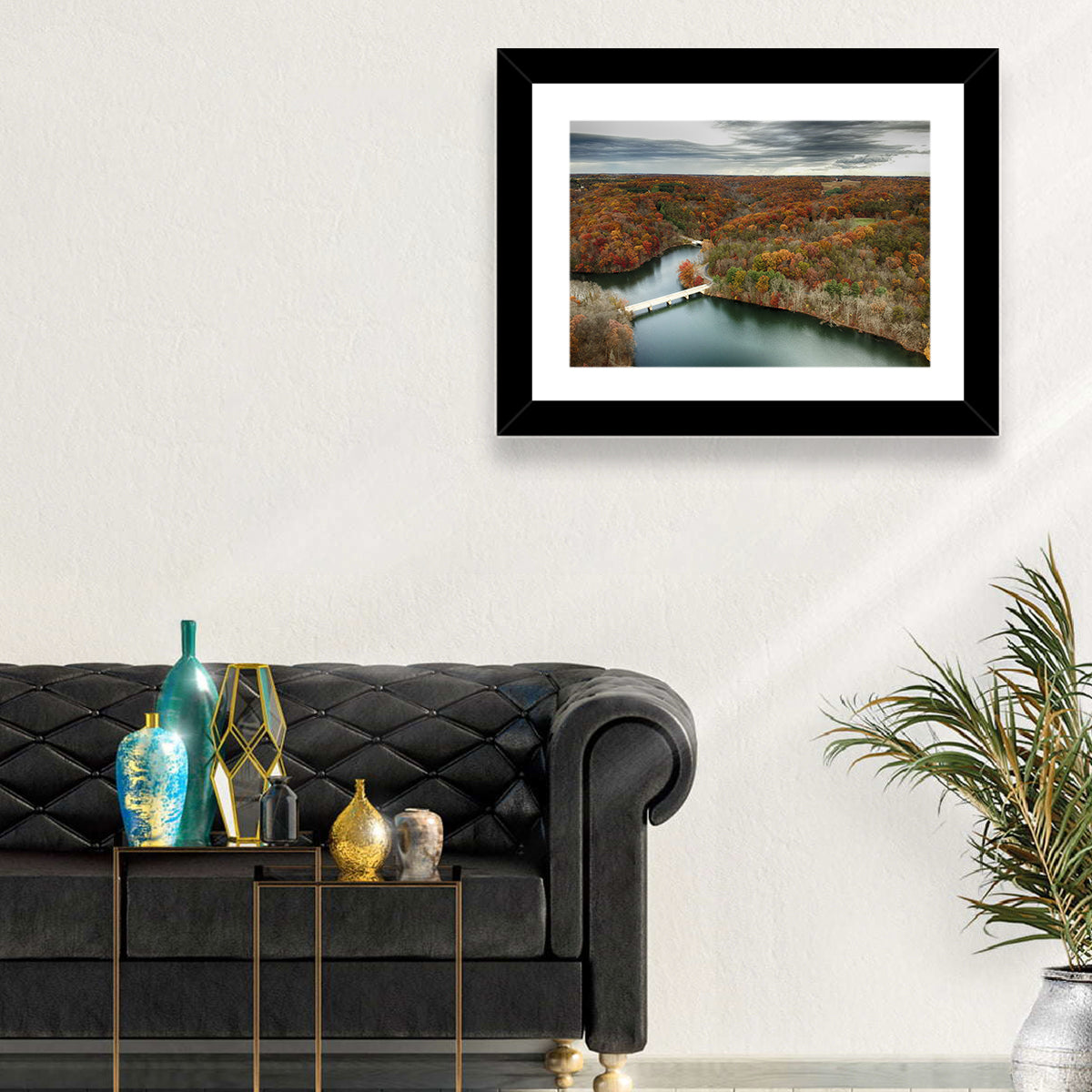 Seneca Lake Aerial View Wall Art