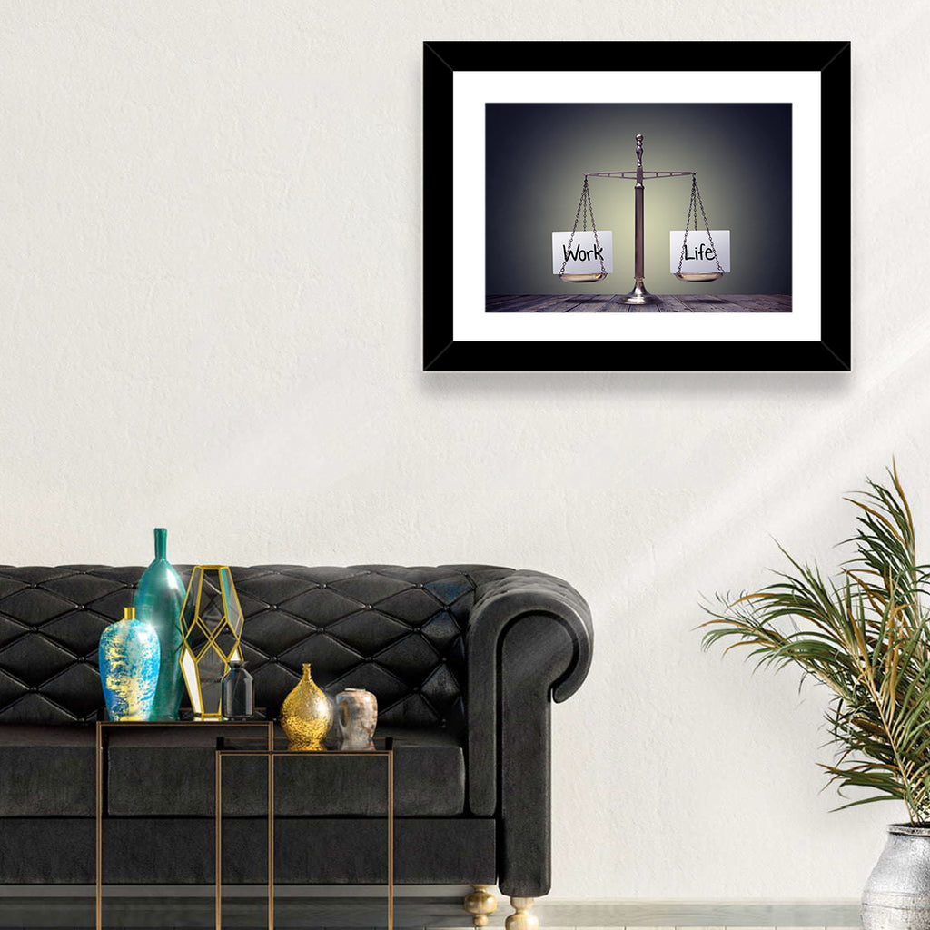 Metallic Scale: Work and Life Wall Art