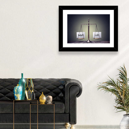 Metallic Scale: Work and Life Wall Art
