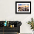 New York City Skyline at Golden Hour Wall Art