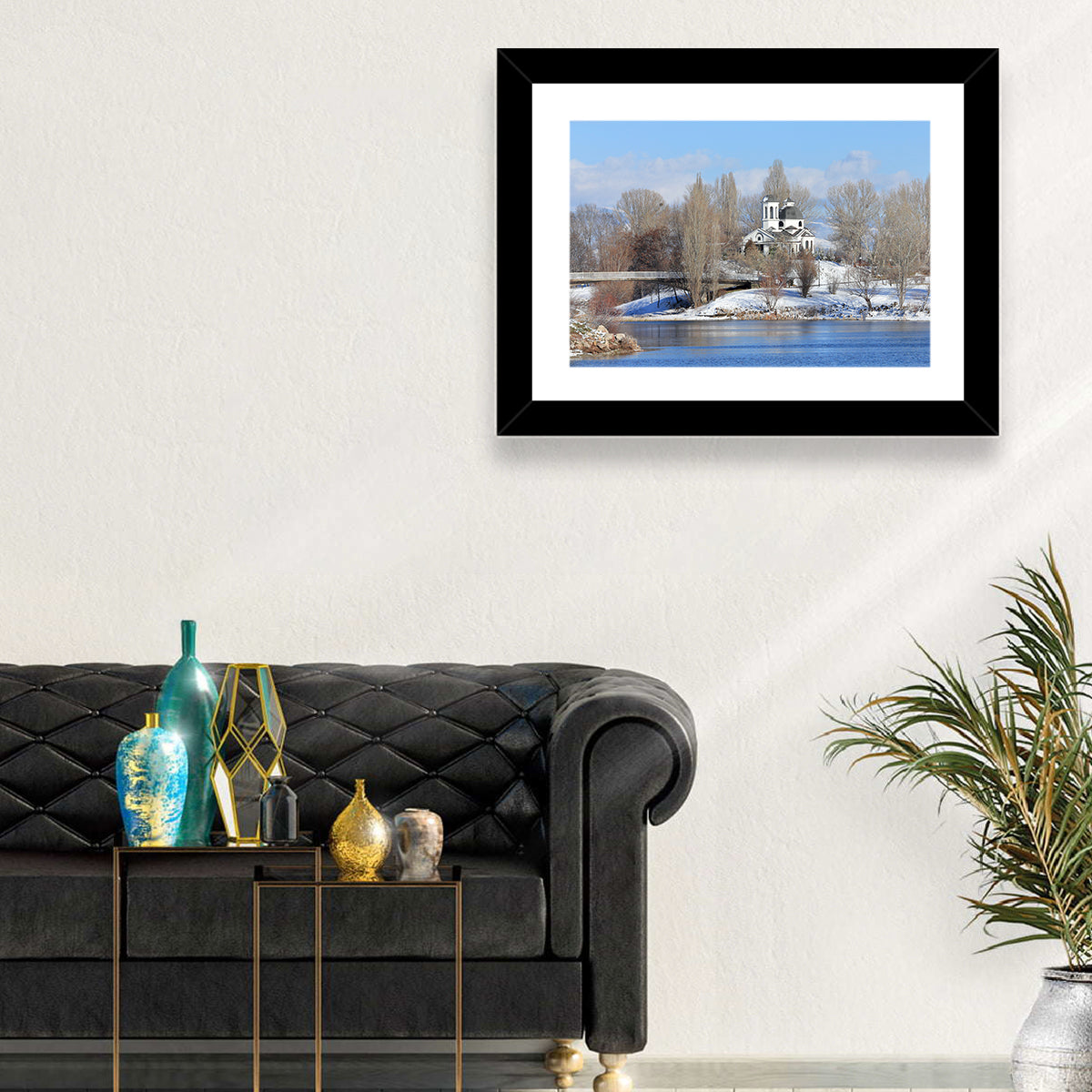 St Naum Ohridski Church by Lake Wall Art