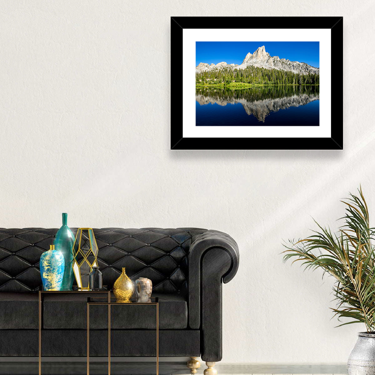 Sawtooth Peaks at Alice Lake Wall Art