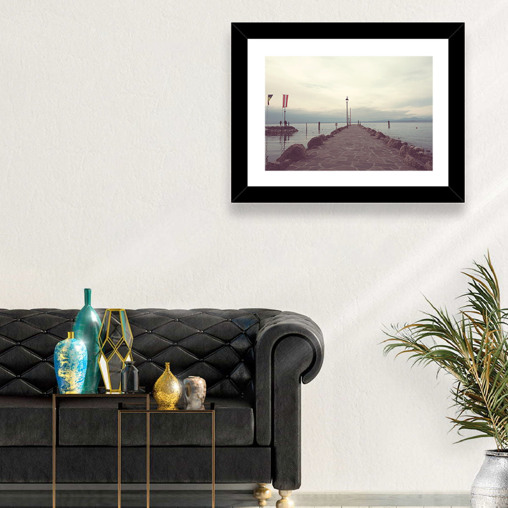 Stone Pier at Lake Garda Wall Art