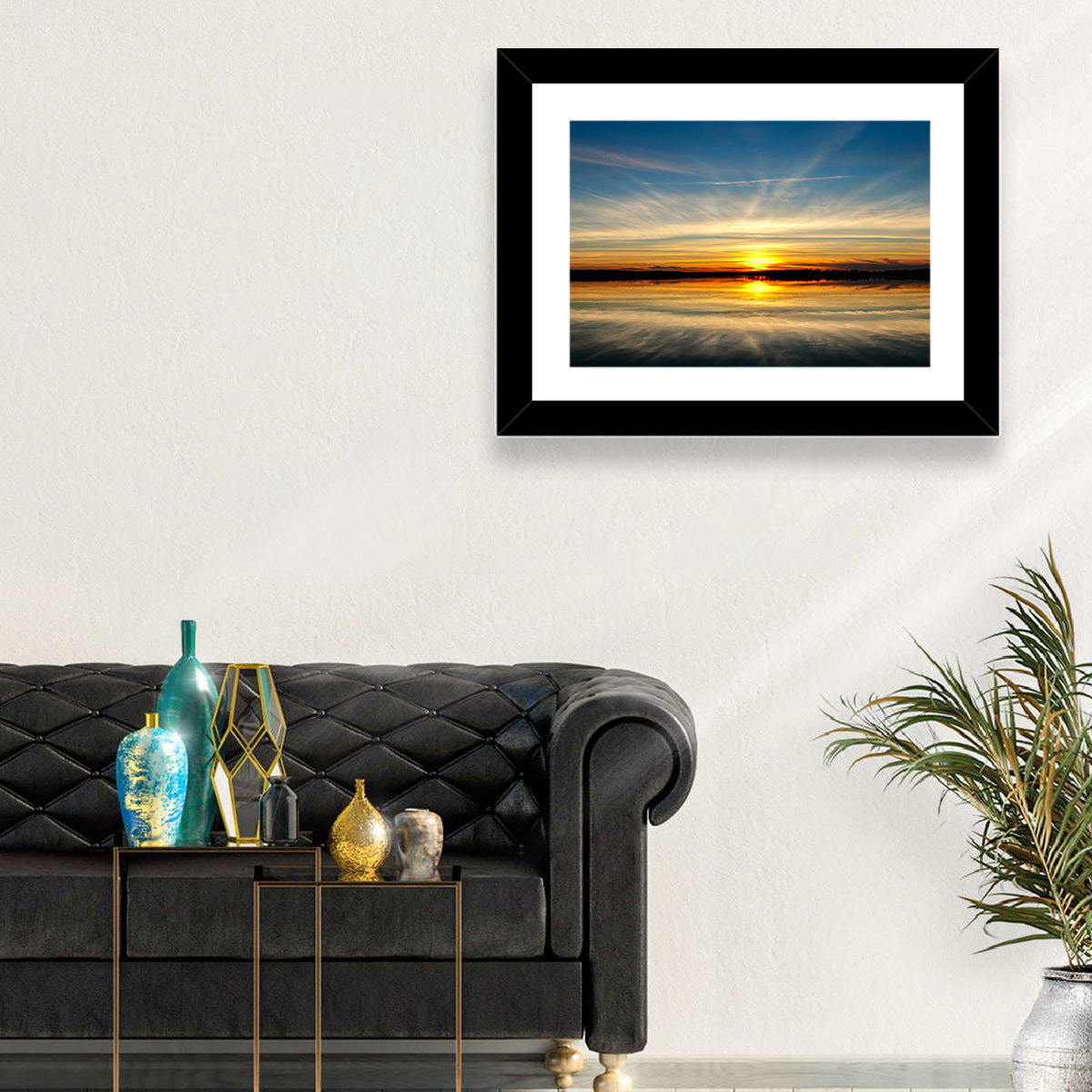Oklahoma Lake Sunset Reflection Wall Art