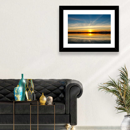 Oklahoma Lake Sunset Reflection Wall Art