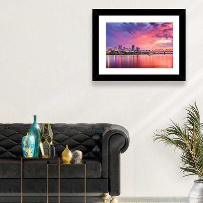 Little Rock Sunset Skyline Wall Art
