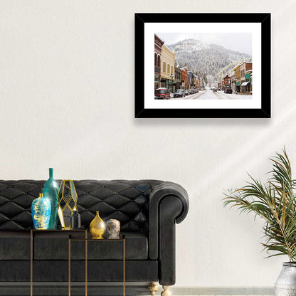 Snow Covered Mountain Main Street Wall Art