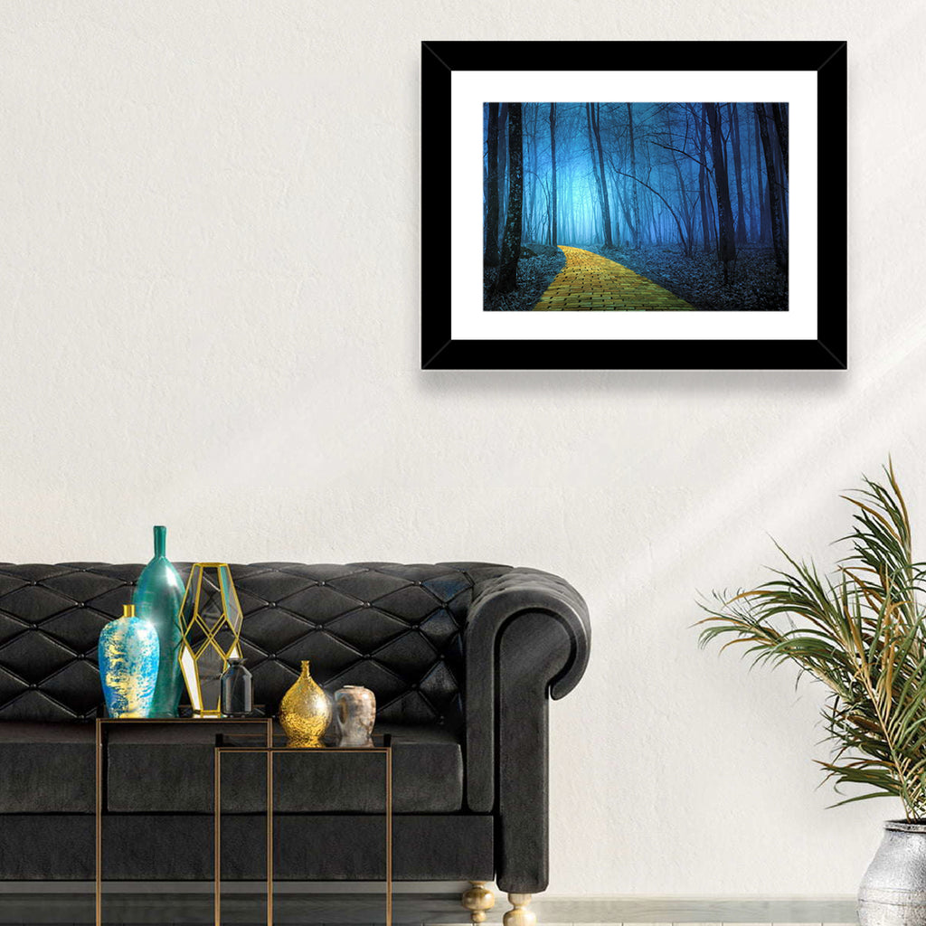 Misty Yellow Brick Road Wall Art
