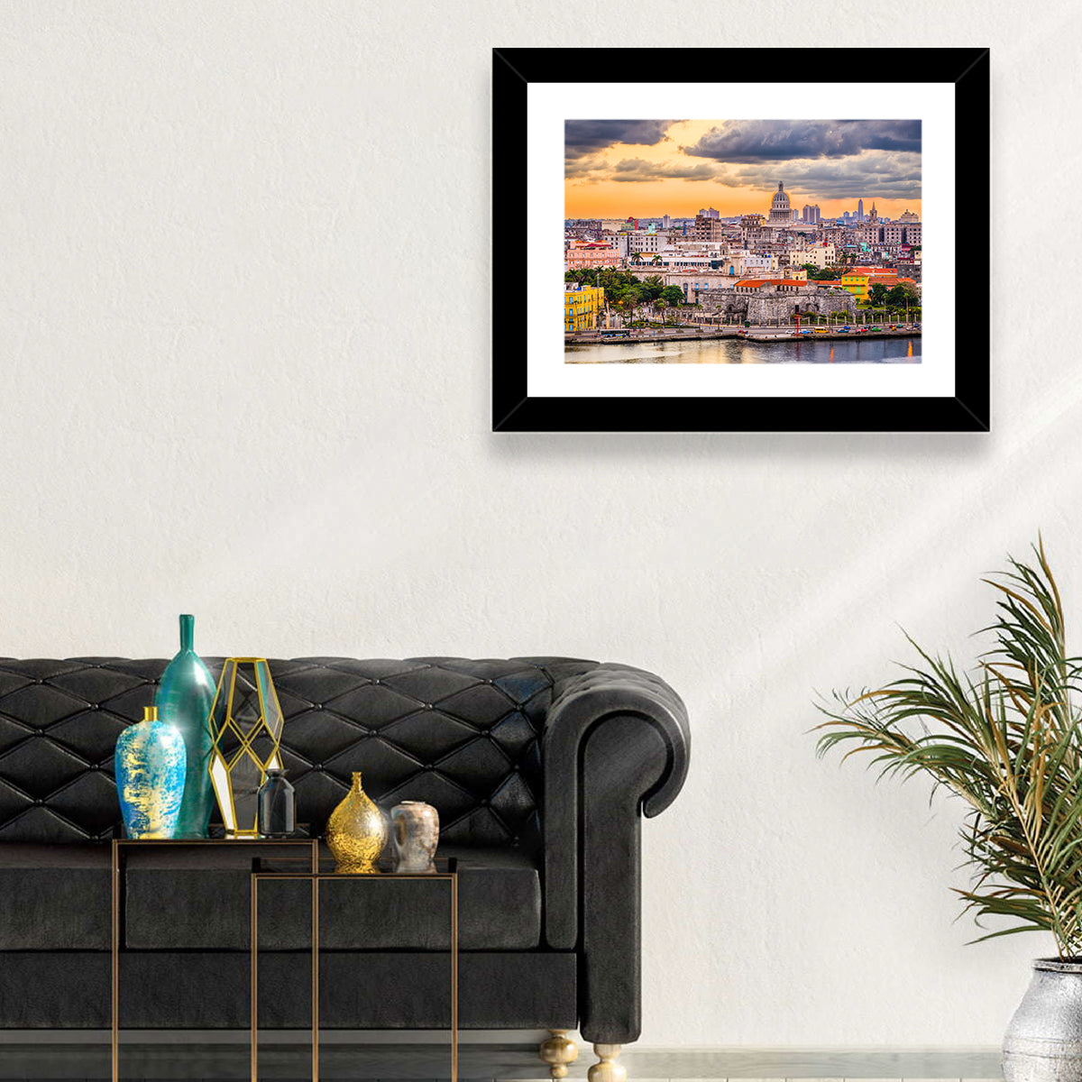 Havana Waterfront at Sunset Wall Art