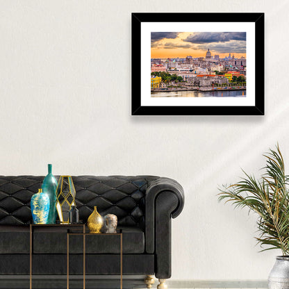 Havana Waterfront at Sunset Wall Art
