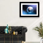Wireframe Globe Network Wall Art