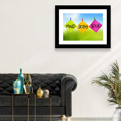 Mind Body Soul Paper Trio Wall Art