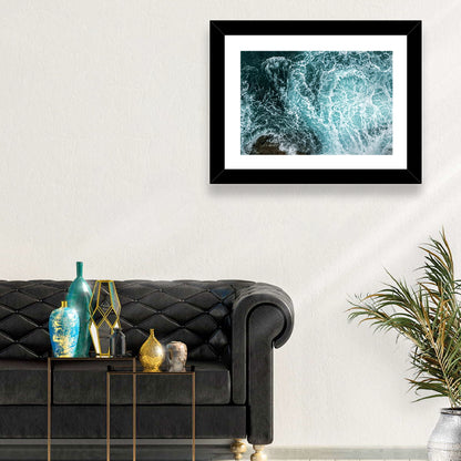 Aerial Ocean Waves with Sea Foam Wall Art