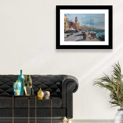 Valette Harbor Sketch Wall Art