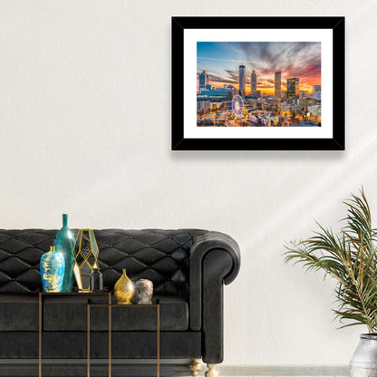 Atlanta Skyline with Skyview Wheel Wall Art
