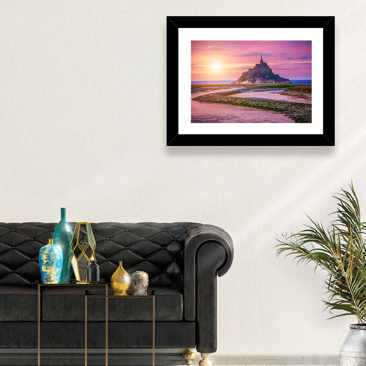 Mont Saint-michel Sunset Wall Art