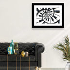 Recursive Spiral Piano Keys Wall Art