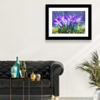 Rainy Purple Crocuses Wall Art