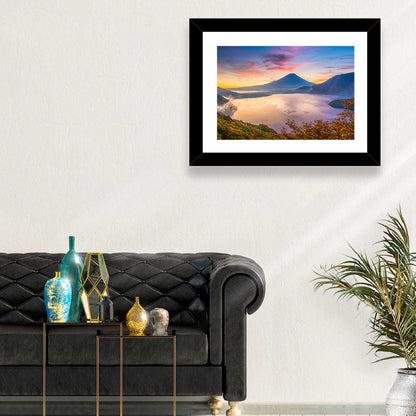 Mount Fuji at Lake Motosu, Autumn Sunrise Wall Art