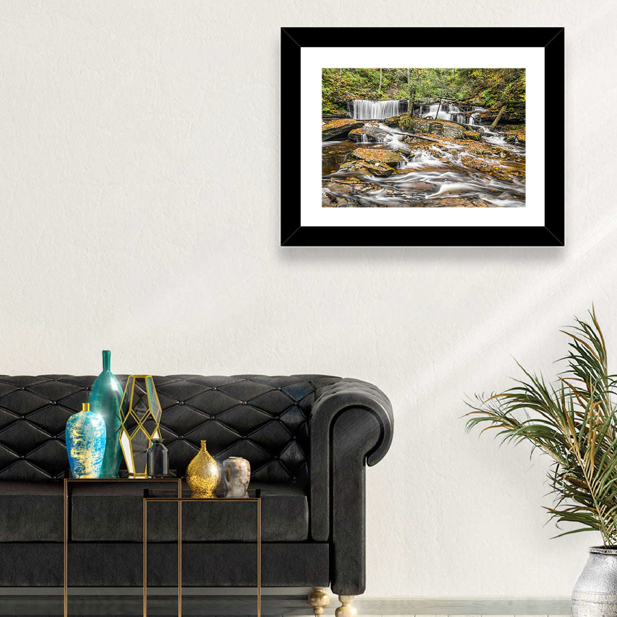 Delaware Falls Wall Art in a room, landscape