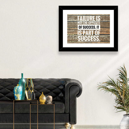 Failure Is Part of Success Rustic Typography Wall Art
