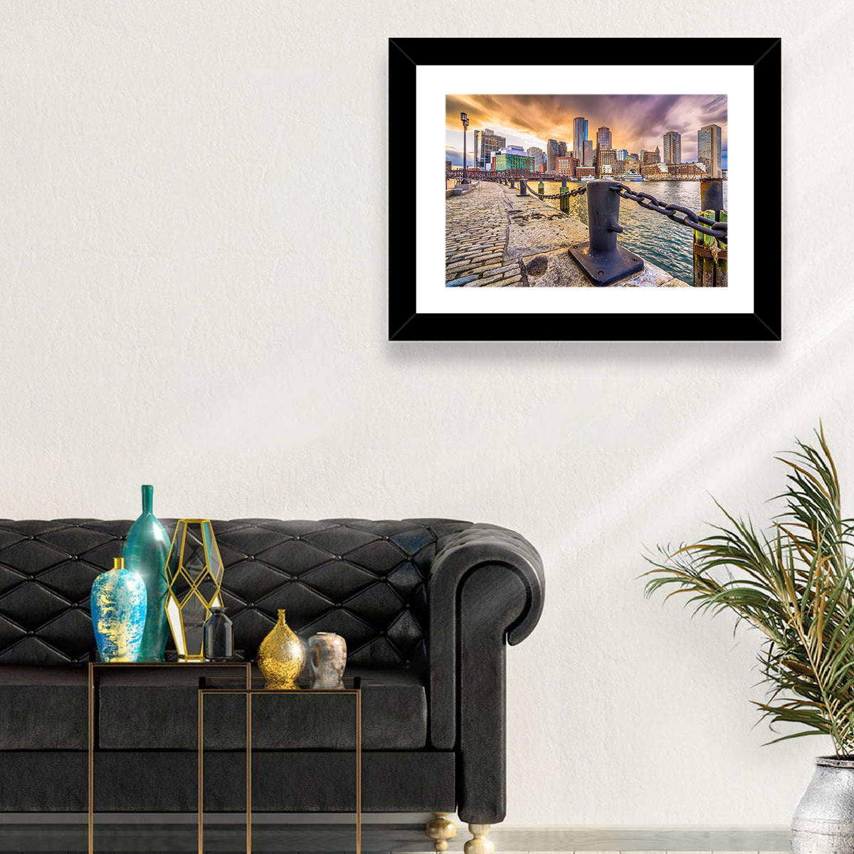 Boston Harbor at Dusk Wall Art