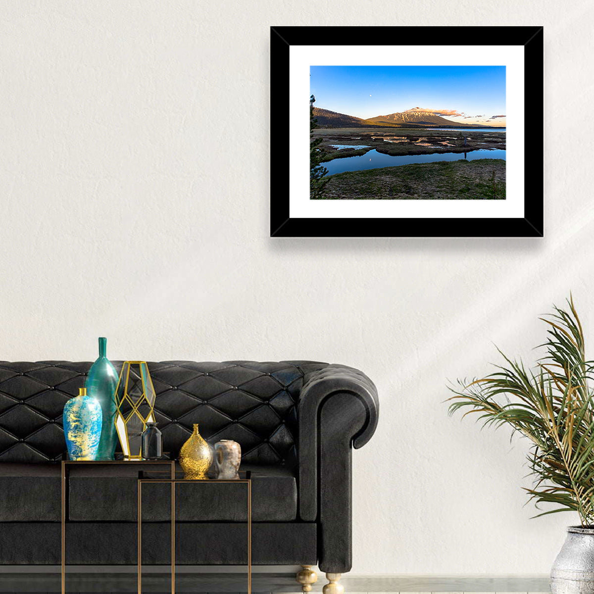 Mount Bachelor Moonlit Sunset Wall Art