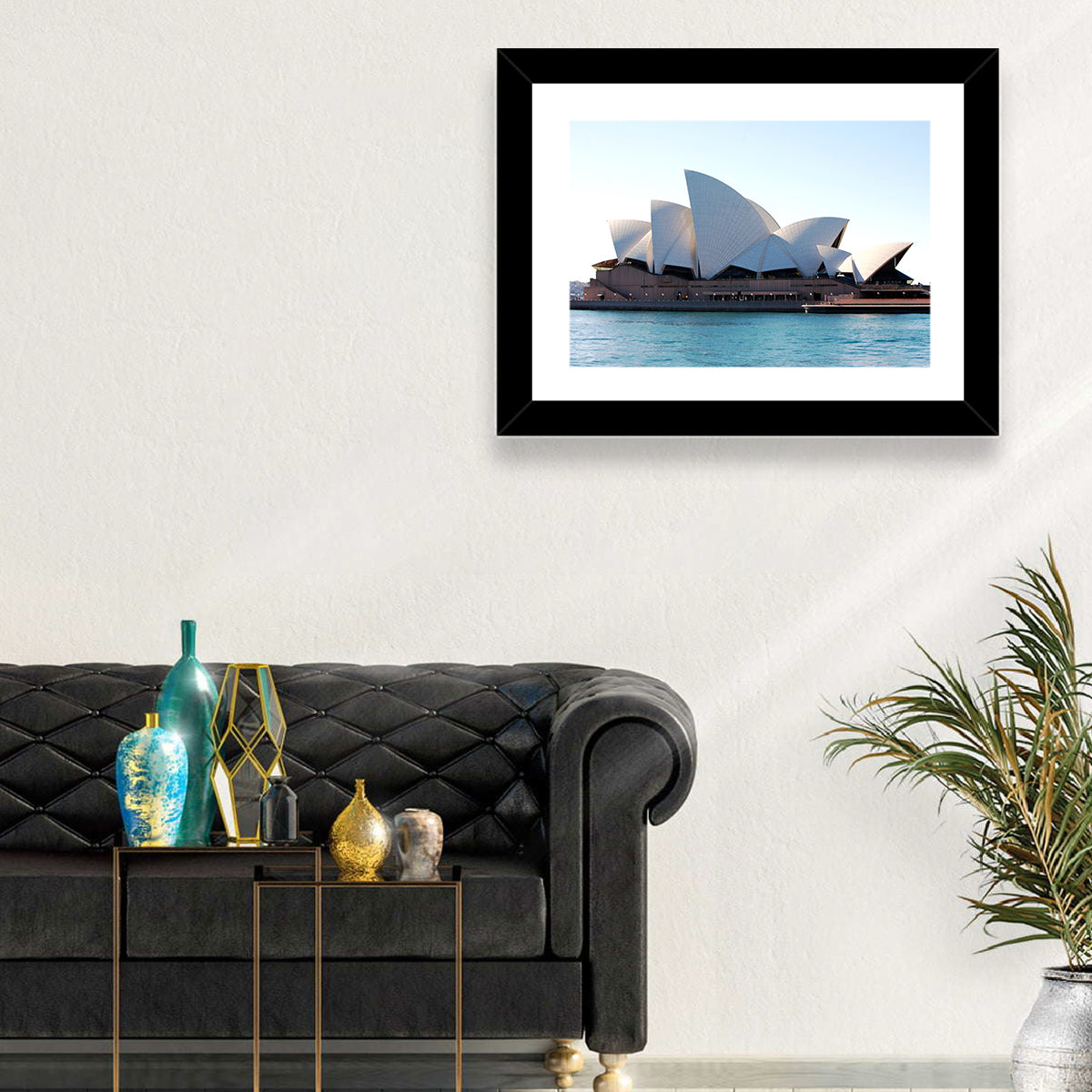 Sydney Opera House Harbor View Wall Art in a room, landscape