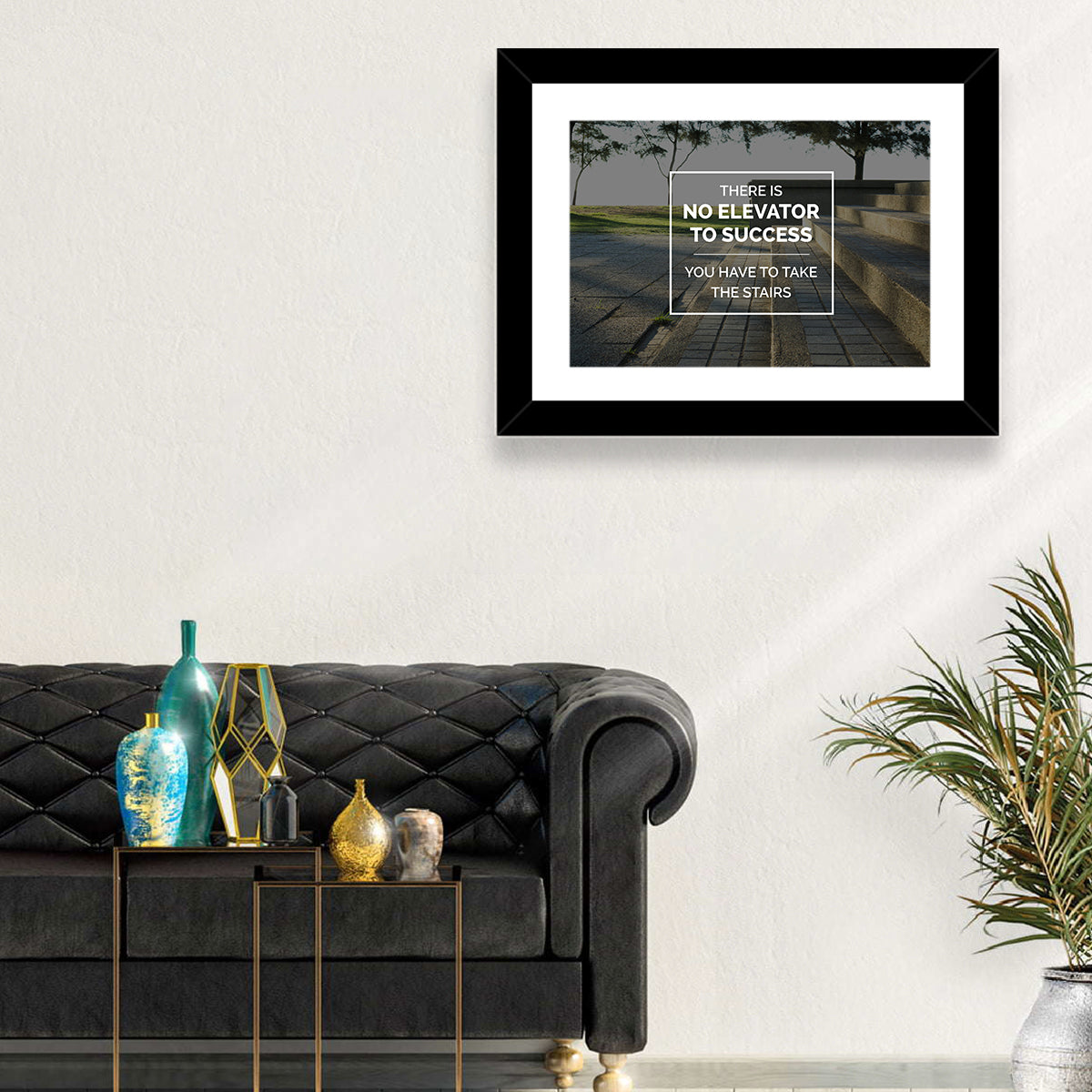 There Is No Elevator to Success Wall Art in a room, landscape