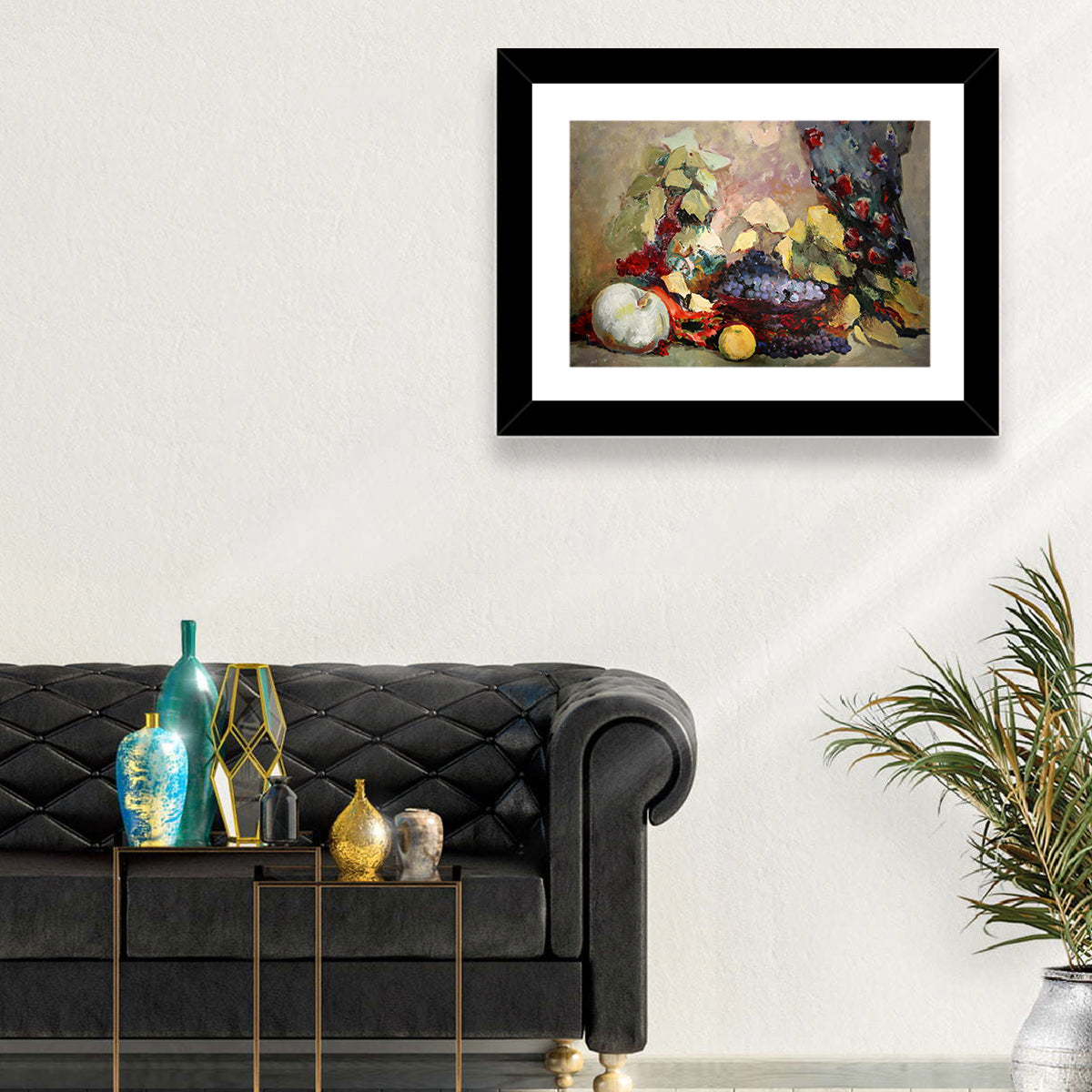 Grapes and Melon Still Life Wall Art