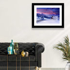 Snowy Mountain Cabin Wall Art