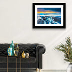 Diamond Beach Ice at Dusk Wall Art